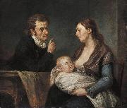 Johann Georg Edlinger Family Portrait oil